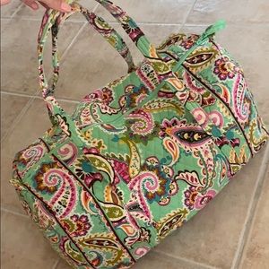 Large Vera Bradley duffle and matching makeup bag